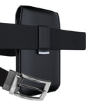 Meilib Samsung Galaxy S10 S9 S8 Holster, Cell Phone Belt Holster Case with Belt Clip Leather Pouch Cover for Samsung Galaxy S10 S8 S9 (NOT Plus) – Built in ID Card Holder (Fits Phone with Case on)