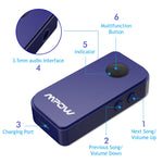 Mpow BH044 Bluetooth Receiver, Wireless Bluetooth 4.1 Car Adapter & Bluetooth Car Aux Adapter for Music Streaming Sound System, Hands-Free Bluetooth Car Kits for Home/Car Audio Stereo System