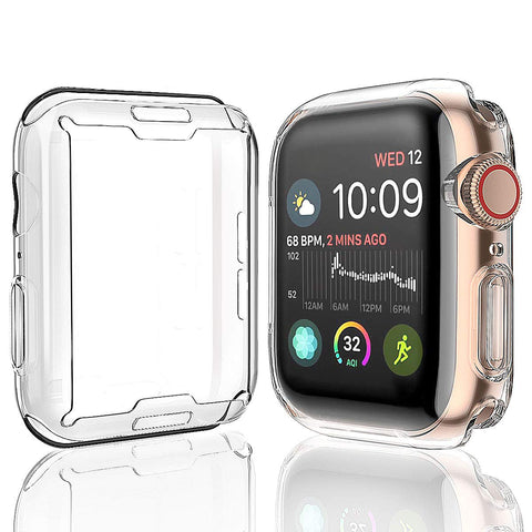 [2-Pack] Julk Case for Apple Watch Series 4 Screen Protector 40mm, 2018 New iWatch Overall Protective Case TPU HD Clear Ultra-Thin Cover for Apple Watch Series 4 (40mm)
