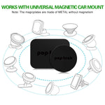 Mount Metal Plate with 3M Adhesive for Magnetic Car Cradle-Less Mount, 4 Rectangular and 4 Round (8 Pack)