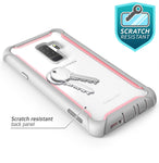 Samsung Galaxy S9+ Plus case, i-Blason [Ares] Full-Body Rugged Clear Bumper Case with Built-in Screen Protector for Samsung Galaxy S9+ Plus 2018 Release (Pink)