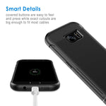 JETech Case for Samsung Galaxy S7 Protective Cover with Shock-Absorption and Carbon Fiber Design (Black)