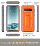 Galaxy S10 Heavy Duty Case - ArmadilloTek Vanguard Series Military Grade Rugged Case with Kickstand for Samsung Galaxy S10 [Not S10+ Plus or S10e] - Vibrate Orange/Gray