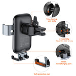 TORRAS Wireless Car Charger Mount, Auto-Clamping 7.5W / 10W Fast Cell Phone Charger Holder Compatible with iPhone Xs/Xs Max/XR/X / 8/8 Plus, Galaxy S10 / S10+ / S9 / S9+ / S8, More