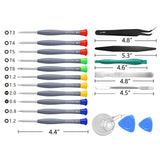 21pcs Precision Screwdriver Set Magnetic,GangZhiBao Repair Tools Kit for Fix Phone/iphone,Computer/PC,Tablet/Pad,Watch,PS4 - Replace Screen Battery Camera Small Electronics Open Pry Tool Kits Sets DIY