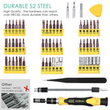 ORIA 64 in 1 Precision Screwdriver Set with 56 Bits, S2 Steel Magnetic Driver Kit, Professional Electronics Repair Tool Kit for Smartphone, Cell Phone, Computer, PS4, Tablet and Electronics Devices