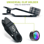Phone Camera Lens Kit - 5 in 1 Universal Set for iPhone, Samsung, Smartphones and Tablets - 2X Zoom Telephoto, 198 Fisheye, 0.63X Wide Angle, 15X Macro, CPL Filter Lens for Cell Phones