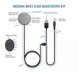 Besign Bluetooth 4.1 Car Kit for Hands-Free Talking & Music Streaming, Wireless Audio Receiver for Car with 3.5mm AUX Input Port