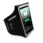 iPhone X / 10 Waterproof Running Armband with Extra Pockets for Keys, Cash and Credit Cards. Phone Arm Holder for Sports, Gym Workouts and Exercise (Small - Large Arms)