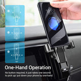 Cell Phone Holder for Car, Ainope Gravity Car Phone Mount Auto-Clamping Air Vent Car Phone Holder Universal Car Phone Mount Compatible iPhone Xs MAX/X/XR/8/7, Galaxy Note 9/S10 Plus/S9 - Black (Divi)