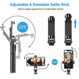 Selfie Stick Tripod, MZTDYTL Bluetooth Extendable Selfie Stick with Wireless Remote Shutter and Integrated Tripod Stand Selfie Stick for iPhone XS/X/iPhone 8/8 Plus/iPhone 7/7 Plus, Galaxy S9/S8, More