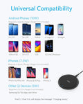 Anker PowerWave Fast Wireless Charging Pad, Qi-Certified, 7.5W Compatible iPhone XR/Xs Max/XS/X/8/8 Plus, 10W Compatible Galaxy S9/S9+/S8/S8+/LG G7, and 5W for All Qi-Enabled Phones (No AC Adapter)