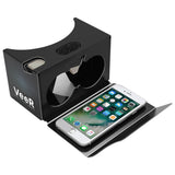 VeeR VR 3D Virtual Reality Headsets for VR 360 Videos & Movies Compatible with Android, iOS & Windows Smartphones Within 3.5-6 inches (Black) - Inspired by Google Cardboard