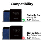 OCASE Samsung Galaxy S8 Case Leather Flip Wallet Case for Samsung Galaxy S8 Devices - Black