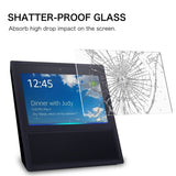 QIBOX 2 Pcs Compatible Amazon Echo Show Screen Protector HD Clear 9H Hardness Tempered Glass Screen Protector for Amazon Echo Show, Full Screen Coverage/Scratch-Resistant/Anti-Glare