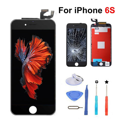 QTlier LCD Touch Display for iPhone 6S Screen Replacement with Digitzer (Black)