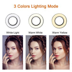 Selfie Ring Light with Cell Phone Holder Stand for Live Stream & Makeup Including Selfie Remote Shutter, UBeesize LED Camera Light with Flexible Long Arms, Compatible with Android Phone iPhone