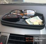 Anti-Slip Cell Phone Pad Universal for Car Dashboard Non-Slide Silicone Rubber Gel Mat Cell Phone Holder for Smartphone X/8/7 Plus Galaxy Note 8 S9 S8 Plus or GPS Devices Sunglasses Cards Coins