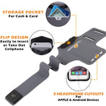 Sweat Resistance Armband Cell Phone Running Holder for iPhone X/8/7/6/6s & Galaxy S7/S6/S5-YORJA Sports Arm Band Case for Jogging,Workout,Hiking,Gym-with Key Slot,Card & Money Pocket (Black)