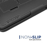 Encased Samsung Galaxy Note 8 Belt Holster, Thin Fit [DuraClip Series] Slim Grip Case & Belt Clip (Smooth Black)