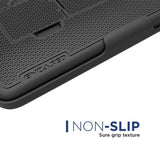 Encased Samsung Galaxy Note 8 Belt Holster, Thin Fit [DuraClip Series] Slim Grip Case & Belt Clip (Smooth Black)