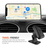 Trianium Magnetic Car Phone Mount for iPhone Xs Max XR X 8 7 6s 6 Plus,Galaxy S10 S10+ S10e S9 S8 Edge Note 9,LG G7 ThinQ,Pixel 3 XL[Stick On Dashboard Holder w/3M Adhesive/Bendable Base/Metal Plate]