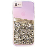 Case-Mate - Stick On Credit Card Wallet - POCKETS - Ultra-slim Card Holder - Universal fit - Apple – iPhone – Samsung – Galaxy - and more - Champagne Glitter