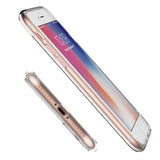 Shamo's Crystal Clear Shock Absorption TPU Rubber Gel Case (Clear) compatible with iPhone 7 and 8