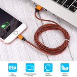 Phone Charger Founus Fast Charging Cable 6FT 3 Pack Nylon Braided High Speed Charging Cord Compatible with iPhone XS X 8 8 Plus 7 7 Plus 6s 6s Plus 6 6 Plus iPad iPod Nano-(Blue,Orange,Green)