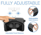 Virtual Reality Headset 3D VR Glasses by Voxkin – High Definition Optical Lens, Fully Adjustable Strap, Focal and Object Distance – Perfect VR Headset for iPhone, Samsung and any Phones 3.5" to 6"