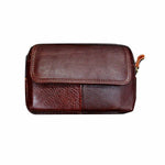 Valentoria Men's Belt Pouch Waist Fanny Packs Leather Purse Cellphone Holster Belt Waist Bag Pack for Phone and Money iPhone 7 Plus 6 Plus 8 Plus X Max Galaxy S8 S9 Plus S7 S6 Edge (Horizontal-Brown)