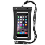 Universal Waterproof Case, IFCASE IPX8 Floating TPU Phone Dry Bag Pouch for iPhone Xs Max/XR/XS/X, iPhone 7/8 Plus, Samsung Galaxy S8+/S9+/S10+, Note 9/8, Pixel 3/2 XL (Black)