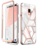 Samsung Galaxy S9 Case, [Built-in Screen Protector] i-Blason [Cosmo] Full-Body Glitter Sparkle Bumper Protective Case for Galaxy S9 (2018 Release) (Marble)