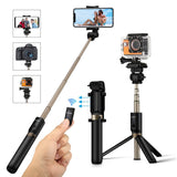 BlitzWolf Selfie Stick Tripod with Bluetooth Remote for Gopro iPhone x 8 Plus 7 6 6s Plus Android Samsung s9 s8 s7 Plus Edge 4 in 1 Mini Pocket Extendable Monopod Aluminum Alloy 360 Degree Rotation