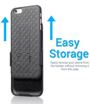 iPhone 6S Plus / 6 Plus Case, Aduro Combo Shell & Holster Case Super Slim Shell Case w/Built-in Kickstand + Swivel Belt Clip Holster for Apple iPhone 6S Plus / 6 Plus