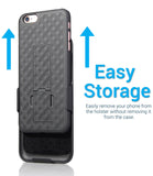 iPhone 6S Plus / 6 Plus Case, Aduro Combo Shell & Holster Case Super Slim Shell Case w/Built-in Kickstand + Swivel Belt Clip Holster for Apple iPhone 6S Plus / 6 Plus