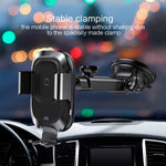 Baseus Wireless Car Charger Mount, 10w Automatic Infrared Qi Fast Charging Car Phone Holder Dashboard Compatible with iPhone Xs/Xs Max/XR/X, Galaxy Note 9/ S9/ S9+ & Other Qi-Enabled 4.0-6.5in