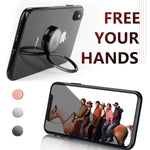 Phone Ring Holder Finger Kickstand - FITFORT 360° Rotation Metal Ring Grip for Magnetic Car Mount Compatible with All Smartphone-Gun Black