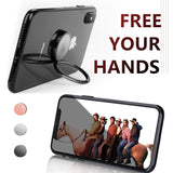 Phone Ring Holder Finger Kickstand - FITFORT 360° Rotation Metal Ring Grip for Magnetic Car Mount Compatible with All Smartphone-Gun Black