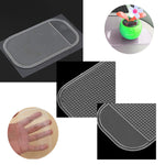 TuNan 4 Pcs Car Dashboard Pads Non-Slip Mat, Anti-Slip Ripple Sticky Dash Grip Mat for Coin Cell Phone Key GPS Sunglasses, Large/Black 10.6" x 5.9", Small/Clear 5.6" x 3.3"