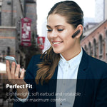 Bluetooth Headset, Wireless Bluetooth Earpiece with 18 Hours Playtime and Noise Cancelling Mic, Ultralight Earphone Hands-Free for iPhone iPad Tablet Samsung Android Cell Phone Calls