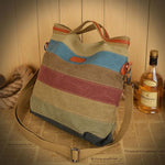 Women Messenger Bag, Vanpower Canvas Color Stitching Women Bag Fashion Leisure Laptop Bag