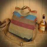 Women Messenger Bag, Vanpower Canvas Color Stitching Women Bag Fashion Leisure Laptop Bag
