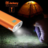 Jackery Portable Travel Charger Bar 6000mAh Pocket-Sized Ultra Compact External Battery Power Bank Fast Charging Speed with Emergency Flashlight for iPhone, Samsung and Others - Orange