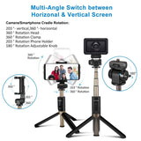 BlitzWolf Selfie Stick Tripod with Bluetooth Remote for Gopro iPhone x 8 Plus 7 6 6s Plus Android Samsung s9 s8 s7 Plus Edge 4 in 1 Mini Pocket Extendable Monopod Aluminum Alloy 360 Degree Rotation
