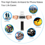 VUP Cell Phone Armband for Workout Biking Walking for iPhone X 8 Plus 8 7 Plus 7 6 Plus 6 6S, Galaxy S8 S7 S5, Google Pixel, Adjustable Reflective Band Running Armand with Key Holder(Silver)
