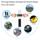 VUP Cell Phone Armband for Workout Biking Walking for iPhone X 8 Plus 8 7 Plus 7 6 Plus 6 6S, Galaxy S8 S7 S5, Google Pixel, Adjustable Reflective Band Running Armand with Key Holder(Silver)