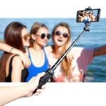 Portable 40 Inch Universal Selfie Stick, Selfie Stick Tripod with Wireless Remote, Extendable Mini Aluminum Alloy Handheld Monopod Phone Tripod Compatible with iPhone Samsung DSLR GoPro