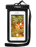 FRiEQ Waterproof Case For Outdoor Activities - Waterproof Bag/Pouch For iPhone X/8/8plus/7/7plus/6s/6s plus/Samsung Galaxy S9/S9 Plus - IPX8 Certified To 100 Feet (Black)