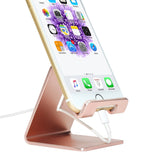 Cell Phone Stand Holder - ToBeoneer Aluminum Desktop Solid Portable Universal Desk Stand Compatible with All Mobile Smart Phone Huawei iPhone X 8 7 6 Plus 5 Ipad Mini Tablet Office Decor (Rose Gold)